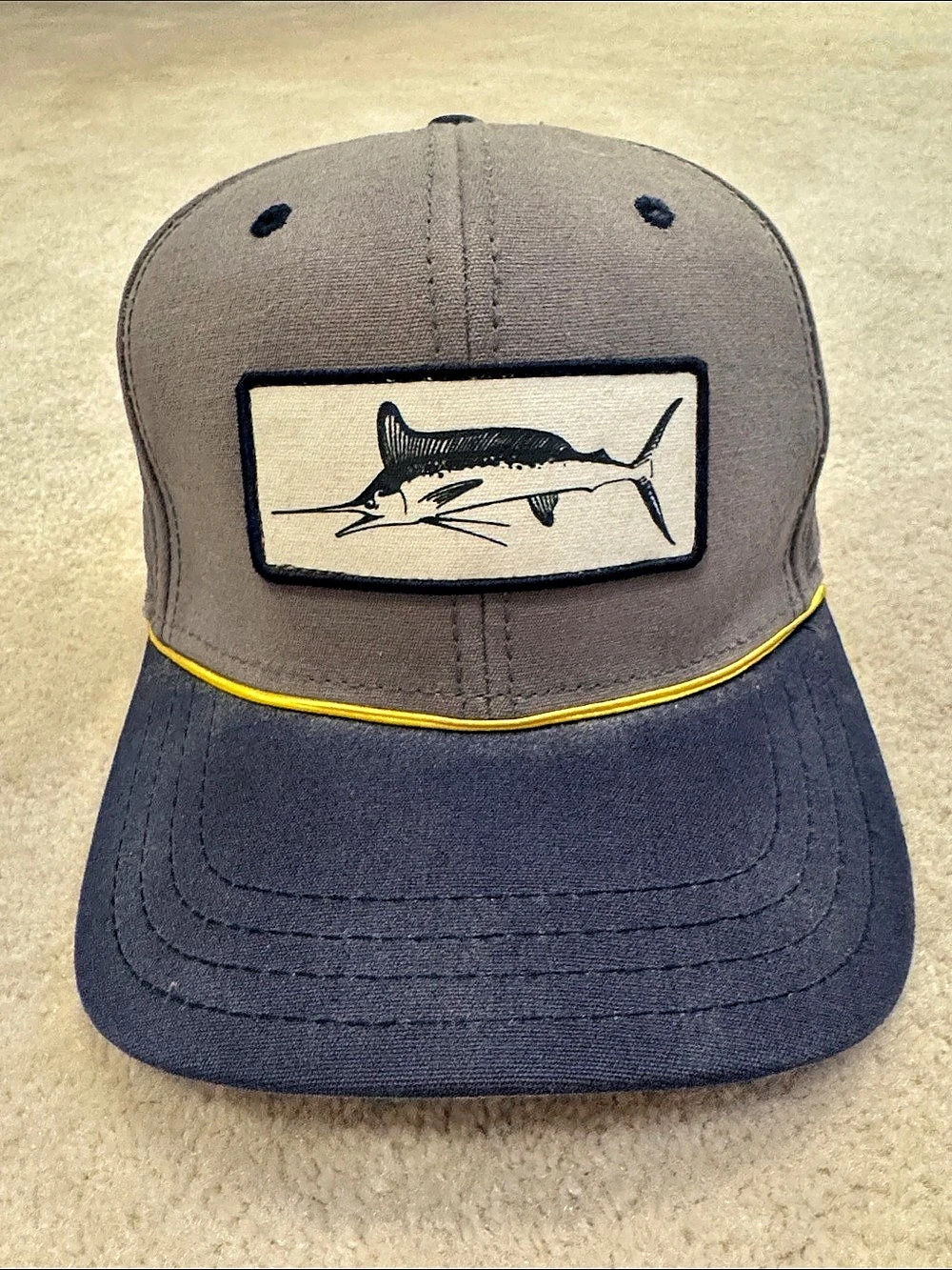 Goorin Bros The Faithful Fish Trucker Hat Gray & Blue